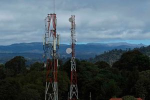 Mobile phone communications tower