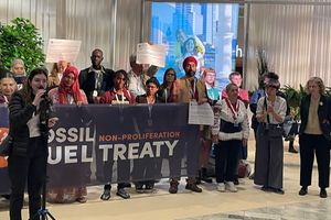 Activists from around the world protesting in Stockholm