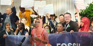 Activists protesting in Stockholm