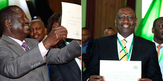 Raila Odinga and William Ruto