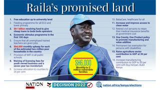 raila odingo manifesto infographic free education health babacare
