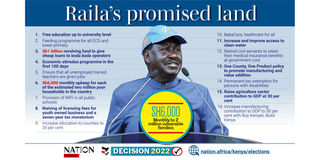 raila odingo manifesto infographic free education health babacare