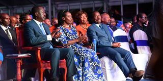 ODM leader Raila Odinga with his running mate Martha Karua 