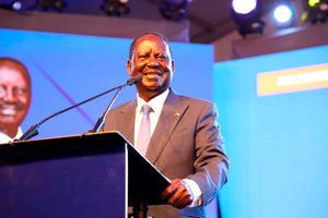 Azimio coalition flag bearer Raila Odinga