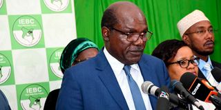 IEBC Chairman Wafula Chebukati.