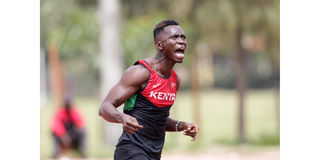 Kenyatta University's Bonface Kilonzo in Javelin action 