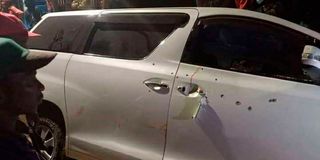 The car that Mr Mutegi was driving 