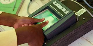 A resident registers as a voter in Roysambu, Nairobi