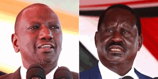 William Ruto and Raila Odinga 