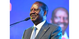 Azimio presidential candidate Raila Odinga