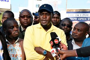 Nairobi Senator Johnson Sakaja at DCI headquarters