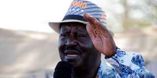 Azimio la Umoja One Kenya flagbearer Raila Odinga.