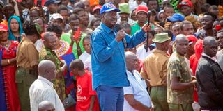 Azimio la Umoja presidential candidate Raila Odinga