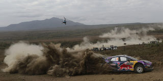 France's Sebastian Leob navigated by Isabella Galmiche