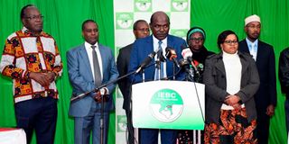 Wafula Chebukati and IEBC officials