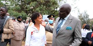 Kuccps CEO Agnes Mercy Wahome and Education CS George Magoha