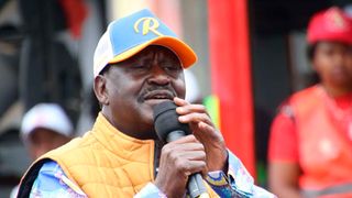 Azimio presidential candidate Raila Odinga.