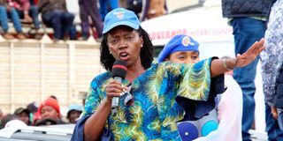 Azimio la Umoja coalition running mate Martha Karua.