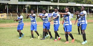 AFC Leopards players celebrate