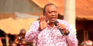 President Uhuru Kenyatta in Sukuta, Samburu