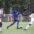 Adikinyi Fabien (centre) of Murang'a Seal dribbles past Abdul Amin Mwakanzika of Mombasa Elites 