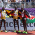 Uganda's Joshua Cheptegei, Jacob Kiplimo and Kenya's Stanley Waithaka
