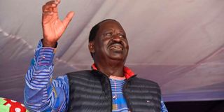 Azimio la Umoja presidential candidate Raila Odinga