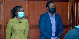 Jacqueline Maribe with he co-accused Joseph Irungu alias Jowie