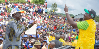 Raila Odinga and William Ruto