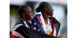 Mary Moraa and Athing Mu