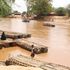 Rafts in River Daua along the Kenya-Ethiopia border