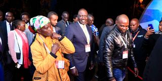 Deputy President William Ruto when he arrived at the Catholic University of Eastern Africa for the Presidential Debate.