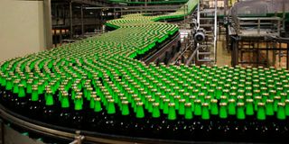 Beer production line at the EABL plant in Ruaraka.