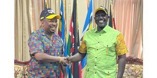 Deputy President William Ruto and Mike Sonko.