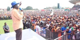 Azimio la Umoja presidential candidate Raila Odinga