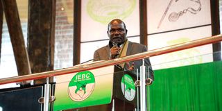 IEBC chairperson Wafula Chebukati