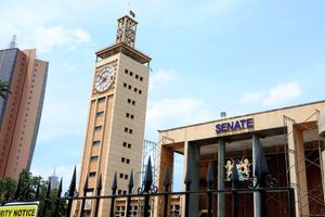 The parliament buildings in Nairobi.