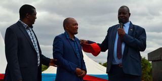 Mr Jonnes Munene received by Jubilee's Prof Erastus Njoka