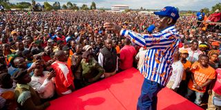 Azimio la Umoja Coalition Flag Bearer Raila Odinga.