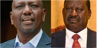 Presidential candidates William Ruto, Raila Odinga, George Wajackoyah and David Waihiga.