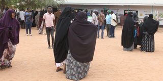 Mandera voters queue