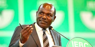 IEBC Chairman Wafula Chebukati.