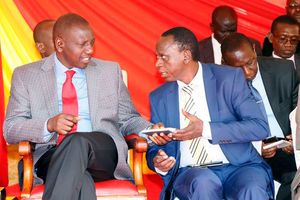 Deputy President William Ruto and Machakos MP Victor Munyaka.