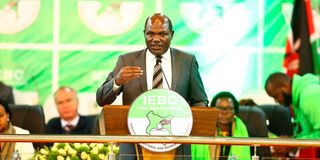 IEBC Chairman Wafula Chebukati.