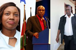 Nakuru Governor-elect Susan Kihika, outgoing Baringo Senator Gideon Moi and Siaya Senator-elect Oburu Odinga.