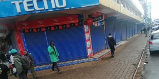 Closed shops and deserted streets in Eldoret town ahead of the big announcement by IEBC