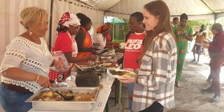 a typical Kenyan lunch.