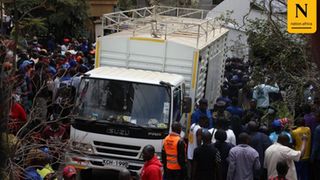 lorry truck carrying evidence Azimio presidential petition Raila Odinga Ruto