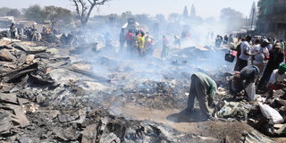 Isiolo Market fire