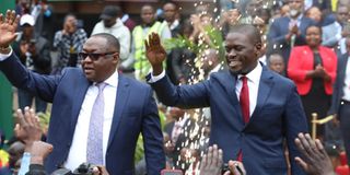 Governor Johnson Sakaja, deputy James Muchiri Njoroge